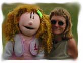 Debi and puppet Lilly