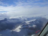 Helicopter view of the Dry Valleys